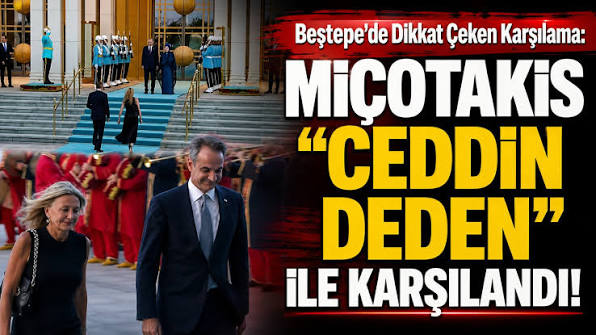 ???? Beştepe'de "Ceddin Deden" sürprizi! NATO Zirvesi için Ankara'da bulunan  Yunanistan Başbakanı Kiryakos Miçotakis, Beştepe'de mehter marşları ile  karşılandı. Miçotakis ve eşinin giriş yaptığı esnada "Ceddin Deden Neslin  Baban" marşının çalınması sosyal