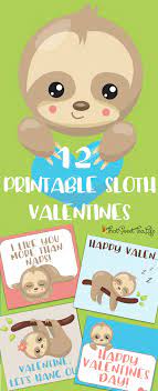 Download Print Your Very Own Adorable Sloth Valentines Funny Valentines Cards Printable Valentines Cards Animal Valentine Cards