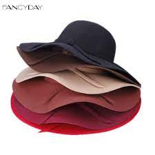 Vintage Retro 2016 Fedoras Hats For Women Wool Felt Crushable Sun Beach Wide Brim Floppy Chapeu Feminino Caps Free Hats For Women Fedora Hat Women Quality Hats