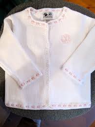 Pink Monogrammed Baby Sweater Orgu Bebek