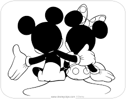 Minnie mouse kisses mickey coloring pages okids com in color. Mickey And Minnie Mouse Coloring Pages 3 Disneyclips Com