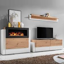 Meuble tv suspendu avec led dans un angle. Meuble Cheminee 12 De Remise