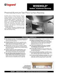 Wiremold Isoduct Aluminum Raceway