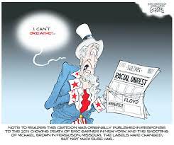 The australian has released a cartoon commenting on the murder of george floyd and the subsequent protests, it is very bad. Editorial Cartoon U S Uncle Sam I Cant Breathe George Floyd Minneapolis The Week