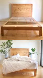 With metal slat headboard ideas platform beds free delivery possible on eligible. Diy Bed Frame Wood Headboard 1500 Look For 100 A Piece Of Rainbow