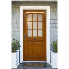 Modele de porte d entrée. Porte D Entree En Bois Exotique Modele Maria 200 X 90 Poussant Droite Cdiscount Bricolage