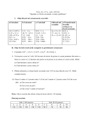 Materia e structurata altfel, iar la matematica abia acum se fac inmultirile. Operatii Cu Fractii Zecimale