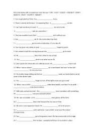 We did not find results for: Modal Verbs Exercises For Practise Docsity