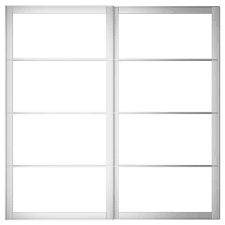 Pair (v.) to come together with another; Pax Pair Of Sliding Door Frames W Rail Aluminium 200x201 Cm Ikea