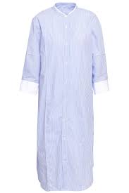 Striped Cotton Poplin Shirt Dress