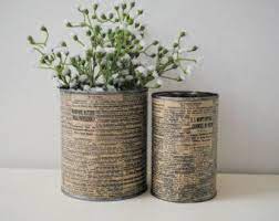 Decor pieces involving burlap have been high on my list of coveted items lately when i browse the interior decorating blogs but i'm also not looking to. Christmas Cans Tin Cans Christmas Decor Christmas Cans Holiday Tin Cans Holiday Decor Tin Cans Cans Christmas Tin Cans Rustic Basteln Mit Blechdosen Blechdose Blumen Upcycling Ideen