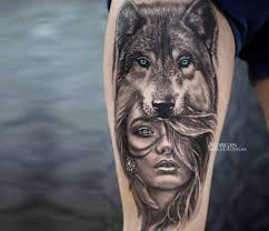 Photo Wild Girl Tattoo By Jurgis Mikalauskas Photo 21053 Wolf Tattoo Sleeve Wolf Tattoo Forearm Girls With Sleeve Tattoos