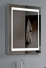 Amazon Com Innoci Usa Atlas Led Wall Mount Mirrored Lighted Medicine Cabinet Vanity Featuring Adjustable Tempered Glass Shelves And Rocker Switch 24 X 26 Home Improvement