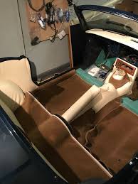 Triumph Spitfire 1500 New Interior Going In And Dry Run Of Carpet Layout Triumph Spitfire Triumph Triumph Cars