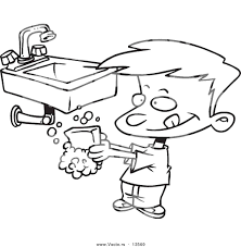 Little learners can get creative with this coloring page while learning the basics of good hygiene. Online Coloring Pages Boy Coloring A Boy Washes His Hands With Soap Wash