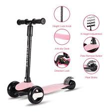 hightech mega glidekick 3 wheel foldable scooter with lightup wheels extendable t bar purple walmart com in 2021 kids scooter toy cars for kids scooter