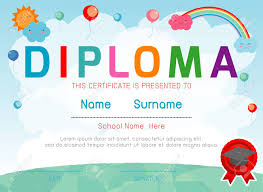 Use can use the template to create a diploma or any other award template in word format. Certificates Kindergarten And Elementary Preschool Kids Diploma Certificate Pattern Design Template Diploma Template For Kindergarten Students Certificate Of Kids Diploma Vector Illustration Royalty Free Cliparts Vectors And Stock Illustration