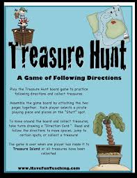 My childhood was filled with educational games, and i loved them. Treasure Hunt Directions Activity Board Game Have Fun Teaching