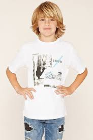 Unicorn Print Tee Jungs Frisuren Jungen Haarschnitt