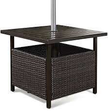 Shop with afterpay on eligible items. Brown Resin Wicker Folding End Table Outdoor Pool Patio Furniture Side Table Patio Garden Tables Home Garden