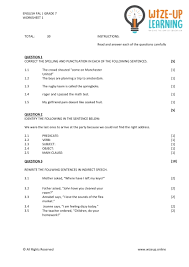 English worksheets and online activities. Grade 7 English Fal Term 3 Language Worksheet 2 Teacha