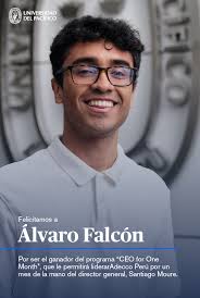 OrgulloUP 🎉 ¡Con solo 21 años, Alvaro Falcón, estudiante del 9no ciclo de  Marketing UPacífico, ha sido el ganador de CEO for One Month de Adecco  Perú! Alvaro acompañará a Santiago Moure,