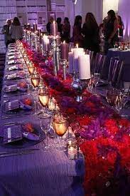 Memorable Milestones Color Inspiration Purple Red Wedding Table Decorations Purple Red Wedding Theme Red Purple Wedding