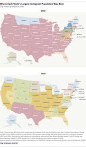 The Largest Immigrant Population In Each State Map Amazing Maps Us History