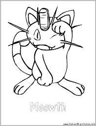 Coloring fun for all ages, adults and children. Meowth Coloring Page