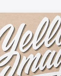 Download Kraft Paper Box Mockup Top View In Box Mockups On Yellow Images Object Mockups PSD Mockup Templates