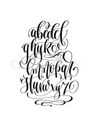 From sketch to vector hand lettered logo design. Black And White Hand Lettering Stock Vector Colourbox