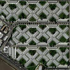 Construction on the approximately one square. Earth Overview Earth From Above Satellite Images Leise