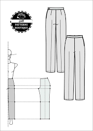 Learn how to sew your own pieces of clothing with these beautiful shirt patterns. Basic Pants Block For Women Sloper Pdf Sewing Pattern Basic Straight Trousers Size 0 To 12 Xs To Xl 40 To 48 Pants Block Pattern Pdf Sewing Patterns Sewing Patterns Free Women Sewing Patterns
