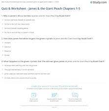 Have fun making trivia questions about swimming and swimmers. Quiz Worksheet James The Giant Peach Chapters 1 5 Study Com
