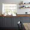 Go bold with fashionably dark, matt grey kitchen cabinets. 1