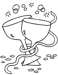 Printable New Years Coloring Page 2 Wine Glasses New Year Coloring Pages Coloring Pages Free Christmas Coloring Pages