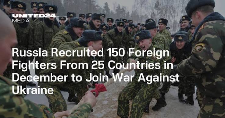 Russia Recruited 150 Foreign Fighters From 25 Countries in December to Join War Against Ukraine — UNITED24 Media