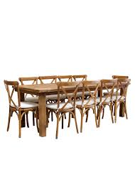 Cross back, the source of this series of chairs, has a cross shape from the back. Farm Table Packages More Rentals