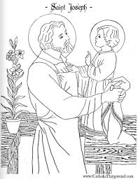The activities on this page will provide catechists, teachers, youth ministers, homeschoolers and parents a fun way to help their students or children learn about the faith. Saint Joseph Coloring Page March 19th Saint Coloring Jesus Coloring Pages Catholic Coloring