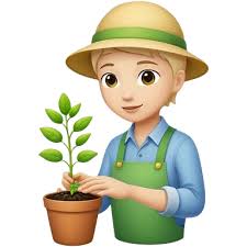 A gardener cutting a hedge emoji