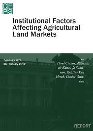 Types of agricultural loans in india: Institutional Factors Affecting Agricultural Land Markets Ceps