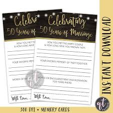 Get them a gift they wont forget. Anniversary Party Printable 50th Wedding Anniversary Party Etsy 50th Wedding Anniversary Party Anniversary Party Games Wedding Anniversary Party Games
