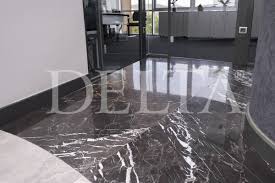 Crystal likes the black countertops because she thinks it adds a more masculine element to a white kitchen so that's what we're doing. Dark Marble Floor Tiles Delta Marble
