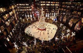 Pittsburgh Light Up Night View Of The Christmas Tree And Skating Rink At Ppg Place
