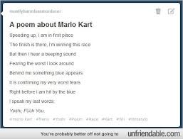 A Poem About Mario Kart Mario Kart Bones Funny Haha Funny