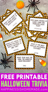 Read on for some hilarious trivia questions that will make your brain and your funny bone work overtime. Printable Halloween Trivia Game Happiness Is Homemade