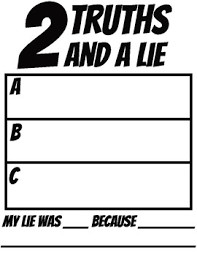 Have your students discuss what you said and try. 2 Truths 1 Lie Graphic Organizer By Living Laughing Learning Tpt