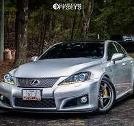 2008 Lexus IS F with 18x9.5 38 Gram Lights 57cr and 255/40R18 BFGoodrich  G-force Sport Comp-2 and Coilovers | Custom Offsets
