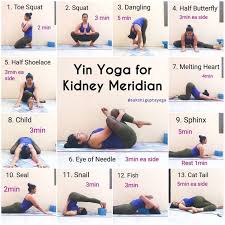 Yin Yoga Sequence For Kidney Meridian Kidney Meridian Represents Yin Side Of The Water Element According To Trad Yin Yoga Poses Yin Yoga Sequence Yin Yang Yoga