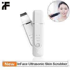 Ultrasonic skin scrubber causes strong ultrasonic vibration, generated at the tip of the ultrasonic scrubber (exfoliations) resurfaces the skin and loosens impurities while gently 2. Inface Ultrasonic Skin Scrubber Cleaner Ion Acne Blackhead Remover Peeling Shovel Cleaner Facial Massager Sale Price Reviews Gearbest